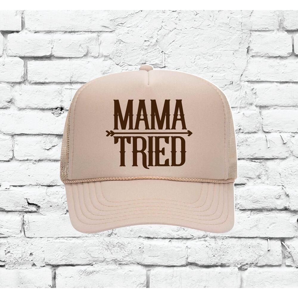 Mama Tried Trucker Hat Cowboy Southern Baseball Cap Custom Colors Snapback